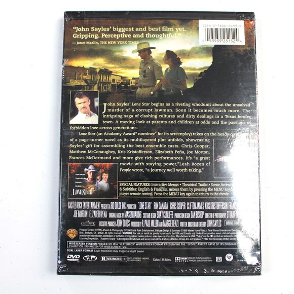 Lone Star‎ (DVD, 1999) Matthew McConaughey Kris Kristofferson NEW SEALED - Picture 3 of 3